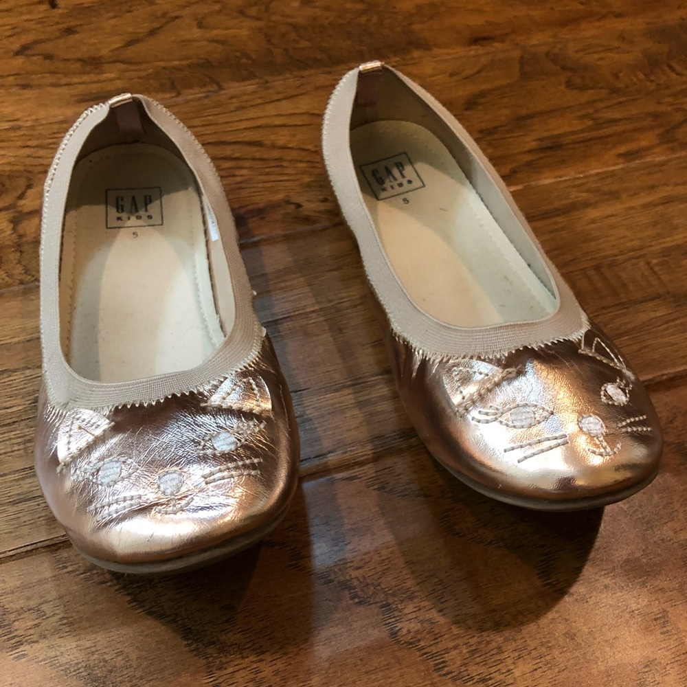 Gap Kids Rose Gold Cat Ballet Flats